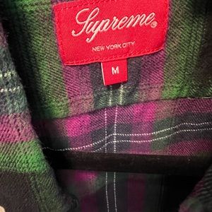 Supreme brush plaid flannel shirt